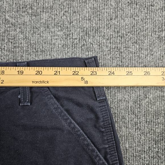 Carhartt B11 MDT Duck Dungaree Carpenter Pants Mens 48 x 32 Blue Canvas Workwear - Picture 4 of 7